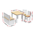 Keezi 2 in 1 Kids Table Chair Set 4pc Activity Table Storage Bench