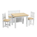 Keezi 2 in 1 Kids Table Chair Set 4pc Activity Table Storage Bench