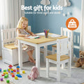 Keezi 2 in 1 Kids Table Chair Set 4pc Activity Table Storage Bench