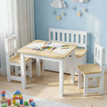 Keezi 2 in 1 Kids Table Chair Set 4pc Activity Table Storage Bench