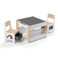 Keezi Kids Table Chair Set 4in1 Wooden Activity Blackboard Storage