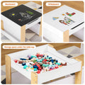 Keezi Kids Table Chair Set 4in1 Wooden Activity Blackboard Storage