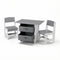 Keezi Kids Table 2 Chairs Wooden Activity Storage Grey Toddler