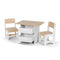 Keezi Kids Table 2 Chairs Wooden Activity Storage Drawers Natural