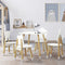 Keezi Kids Table Chairs Set 5pc Children Study Play Desk White