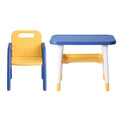 Keezi Kids Table Chair Set HDPE Toddler Blue Yellow