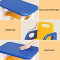 Keezi Kids Table Chair Set HDPE Toddler Blue Yellow