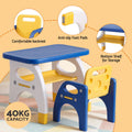 Keezi Kids Table Chair Set HDPE Toddler Blue Yellow