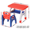 Keezi Kids Table Chair Set HDPE Toddler Activity Orange Yellow