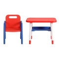 Keezi Kids Table Chair Set HDPE Toddler Activity Orange Yellow