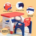 Keezi Kids Table Chair Set HDPE Toddler Activity Orange Yellow