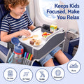 Keezi Kids Travel Tray Car Seat Lap Desk Portable Car Desk Organiser for Car & Airplane Grey