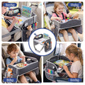 Keezi Kids Travel Tray Car Seat Lap Desk Portable Car Desk Organiser for Car & Airplane Grey