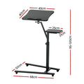 Artiss Height Adjustable Laptop Desk Black Computer Table Tiltable
