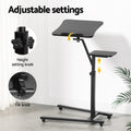 Artiss Height Adjustable Laptop Desk Black Computer Table Tiltable