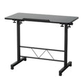 Artiss Height Adjustable Laptop Desk 80CM Black Wooden Bed Side Table