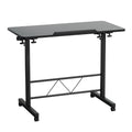Artiss Height Adjustable Laptop Desk 80CM Black Wooden Bed Side Table