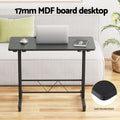 Artiss Height Adjustable Laptop Desk 80CM Black Wooden Bed Side Table