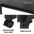 Artiss Height Adjustable Laptop Desk 80CM Black Wooden Bed Side Table