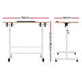 Artiss Adjustable Laptop Desk 80CM Light Wood Table