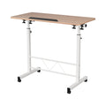 Artiss Adjustable Laptop Desk 80CM Light Wood Table