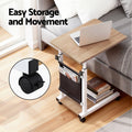 Artiss Height Adjustable Laptop Desk 48cm Mobile Workstation Oak