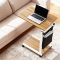 Artiss Height Adjustable Laptop Desk 48cm Mobile Workstation Oak