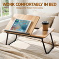 Artiss Laptop Desk Bed Table Foldable Portable Oak
