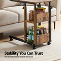 Artiss 3 Tier Mobile Laptop Desk Tiltable Wheels Adjustable