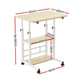 Artiss 60cm Laptop Desk Height Adjustable Mobile Workstation