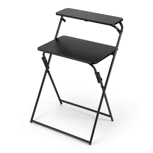 Artiss Foldable Laptop Desk Study Black Home Office