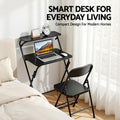 Artiss Foldable Laptop Desk Study Black Home Office