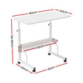 Artiss Laptop Desk Portable Sit Stand Desks Height Adjustable Workstation 80CM White
