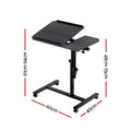 Artiss 60cm Laptop Desk Table Fan Cooling Black