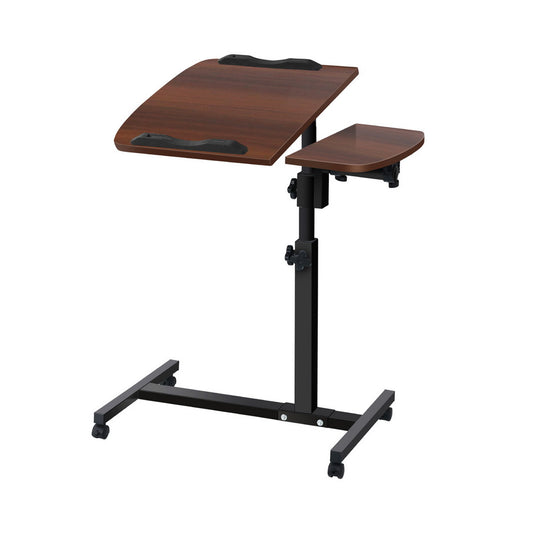 Artiss Laptop Desk 60cm Fan Cooling Table Walnut