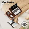 Artiss Laptop Desk 60cm Fan Cooling Table Walnut