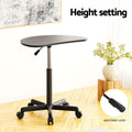 Artiss Laptop Desk 60CM Portable Height Adjustable Caster Wheels Black
