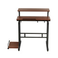 Artiss 80CM Adjustable Laptop Desk Dark Wood Table