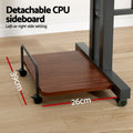 Artiss 80CM Adjustable Laptop Desk Dark Wood Table