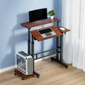 Artiss 80CM Adjustable Laptop Desk Dark Wood Table