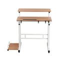 Artiss Laptop Desk 80CM Adjustable Light Wood Table