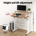 Artiss Laptop Desk 80CM Adjustable Light Wood Table