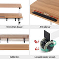 Artiss Laptop Desk 80CM Adjustable Light Wood Table