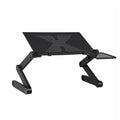 Artiss Laptop Stand Aluminium Computer Riser Foldable Lap Desk Bed Table Black