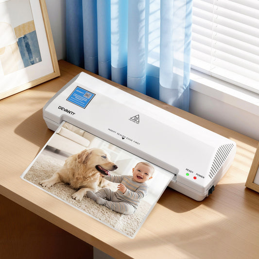 Devanti A4 Laminator Hot Cold Thermal Anti-Jam Office School White
