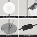 Artiss 3-Light Tree Floor Lamp 165cm Glass Shades Standing
