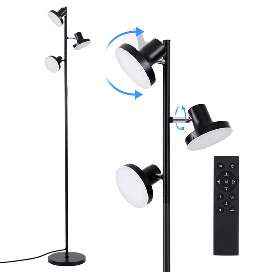 Artiss RGB Floor Lamp LED 3 Swivel Lights Remote Dimmable