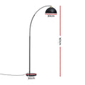 Artiss Arched Floor Lamp Black Marble Base Heavy-Duty Stand
