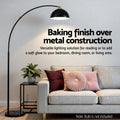 Artiss Arched Floor Lamp Black Marble Base Heavy-Duty Stand