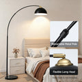 Artiss Arched Floor Lamp Black Marble Base Heavy-Duty Stand